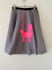 Skirt Grey Pink Dog Poodle Swing Rock N Roll Vintage Size 6 8 Rockabilly 50s Sty