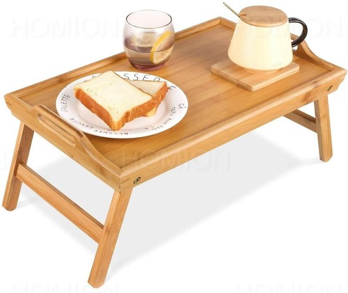 Bamboo lap tray with folding - bamboo,