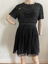 CHRISTOPHER KANE TOPSHOP CHIC BLACK LACE PARTY DRESS UK 14 EU 42 US 10 M/L BNWT