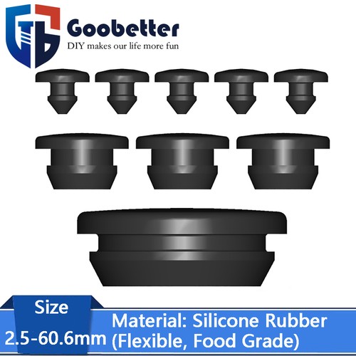 Black short silicone rubber - black,