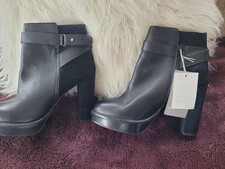 H&M LEATHER Size 7 Ankle Boots