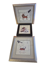 Set of 3 Limited Edition Prints Dogs Signed by Alex Clark Decorative