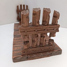 Vintage Black Forest Wooden Book Slide Expanding rack kandersteg 