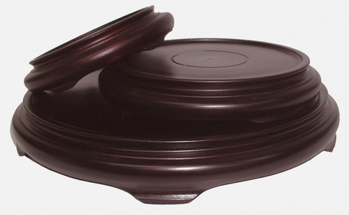 Round wooden vase base - wooden, lamp