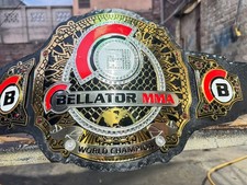Bellator MMA World Heavyweight Championship Leather Belt Replica 2MM Plates