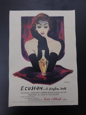 Vintage Advertising Poster Perfume Ecusson Paris