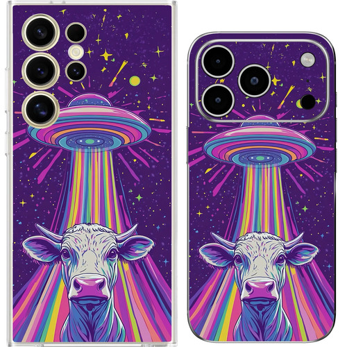 Trippy rainbow ufo beam - rainbow,