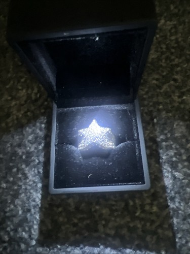 Star ring iced out - iced, sterling
