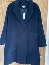 Whistles Navy Wool Blend Lola