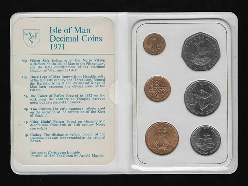Unc 1971 isle - coin, year