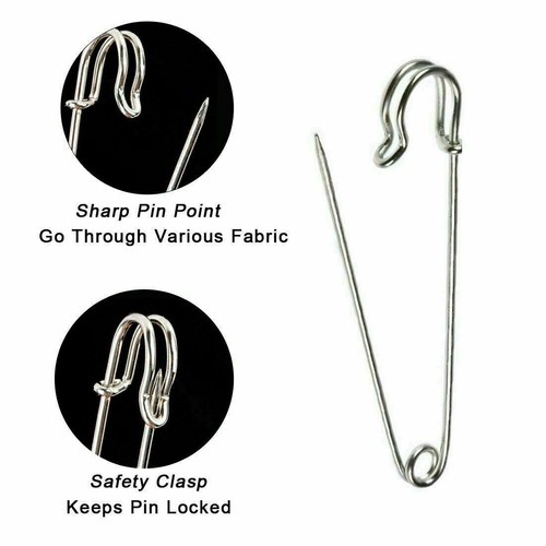 5pc large safety pins - pins, for