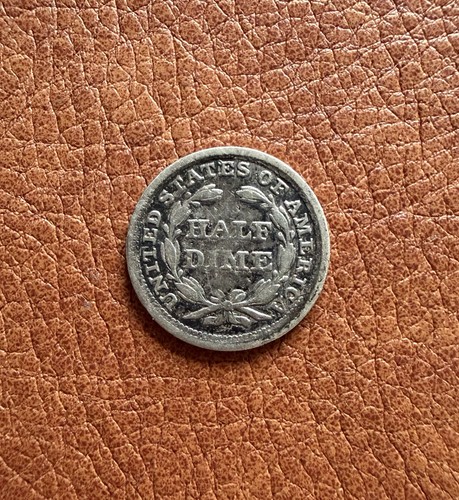 1858 half dime silver - 1858,