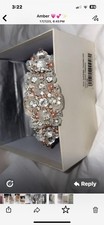 Jenny Packham Camellia head dress in Platinum, in original box  with receipt