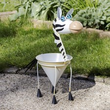 Metal Zebra Planter Garden