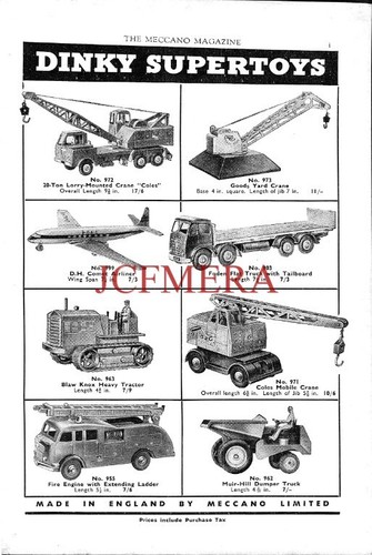 1950s dinky toys advert - 1950s, goods