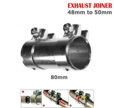 Van Mpv Exhaust Repair Pipe Connector Joiner Clamp 48mm To 50mm/ 80mm Adjustable