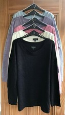 Topshop New Oversized Slouchy Jumper Top Black Cream Pink Blue Purple Size 6 -14