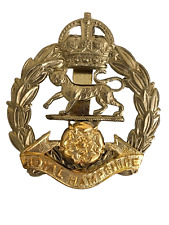 British Army Royal Hampshire Regiment Cap Badge in metal brass & nickel.