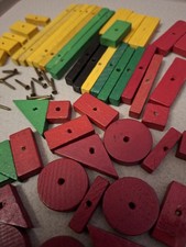 Vintage Original Chad Valley Tap Pin Building Blocks Assorted Colours Used