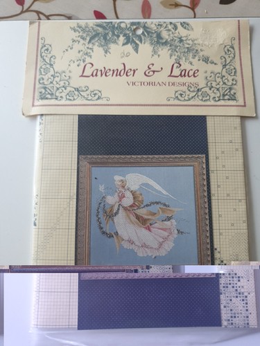 Lavender and lace cross stitch - lavender,
