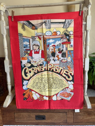 Vintage tea towel cornish - vintage,