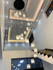 LED Spiral Crystal Ceiling