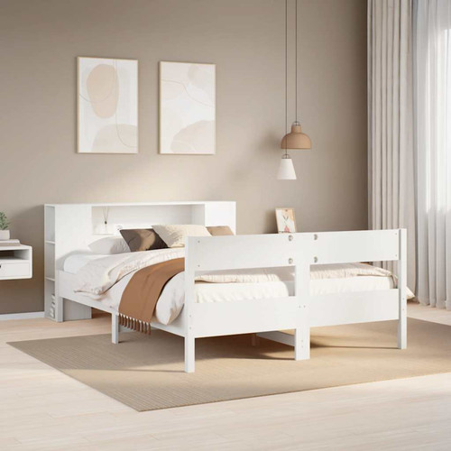 Bookcase bed solid pinewood - bed,