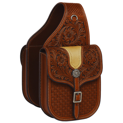 Horse saddle bag - bag, leather