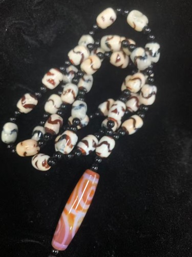 Tibetan agate dzi - agate, *tiger