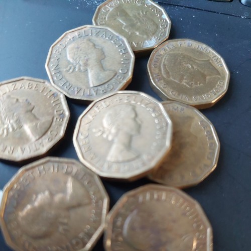 Three pence coin various dates