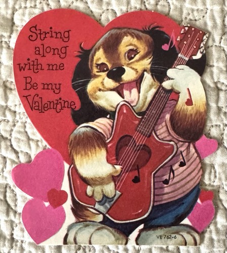 Unused valentine dog - valentine, guitar