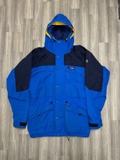 Vintage Berghaus Mera Peak Goretex Jacket Size Medium Mens Blue Yellow *SEE DES*