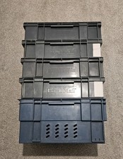Ex Royal Mail Heavy Duty Plastic Stacking Nesting Box Crate Storage Stack