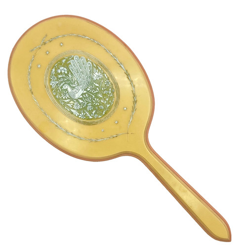 Art deco hand mirror - art,
