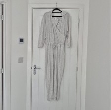 F&F Mrs Hinch Grey Lounge Jumpsuit - Size Small