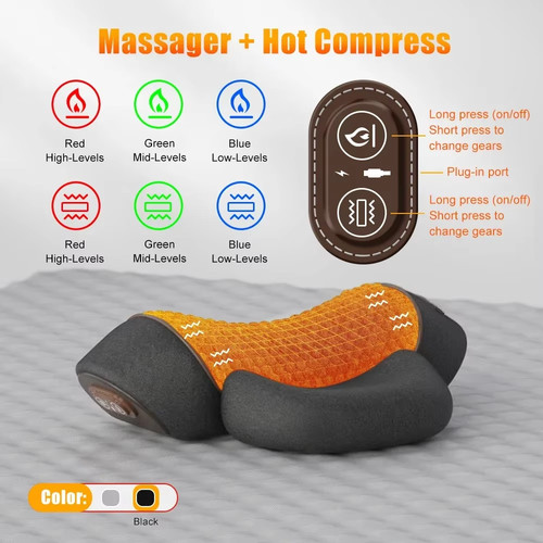 Neck massager pillow - 3-in-1,