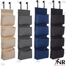4 Tier Door Over Door Hanging Hook Organiser Shoes Storage Pockets Wardrobe Unit