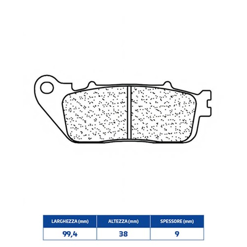 Sintered rear brake - sintered,