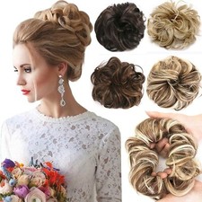 Messy Hairbun Scrunchie Updo Hair Bun Extension like Real as Human Hair 35g/95g