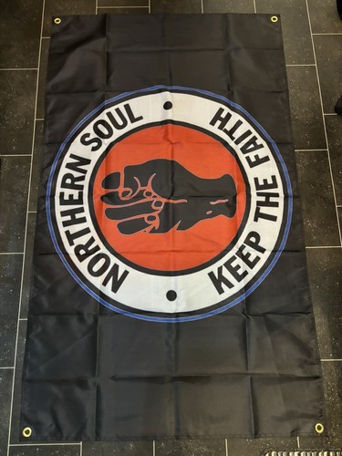 Northern soul flag 5ft - 5ft, x