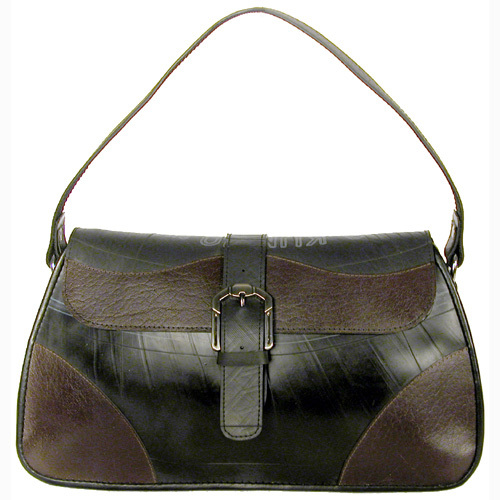 Recycled tire tube purse - tire,