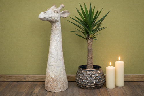Stone effect giraffe ornament - effect,