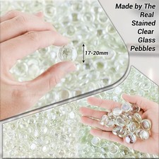 80pcs Clear Glass Pebbles
