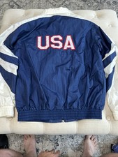 Vintage Speedo USA Duathlon Winbreaker Jacket Men’s Size S Blue Red White VTG