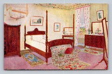 1912 Vintage Four-Poster Bedroom Furniture Advertising Postcard