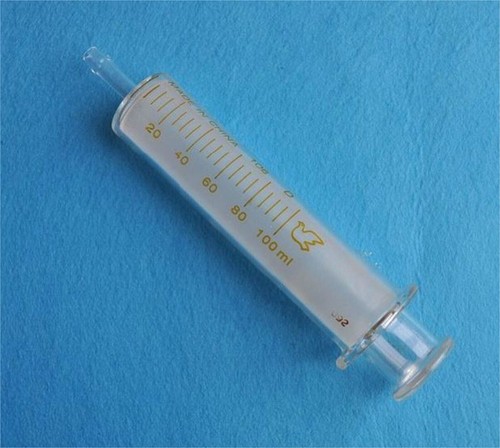 2pcs 100ml glass syringe large - glass,