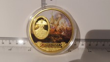 (lot 290 h) 2015 250th Anniversary of HMS Victory 24ct Gold Plated Medal