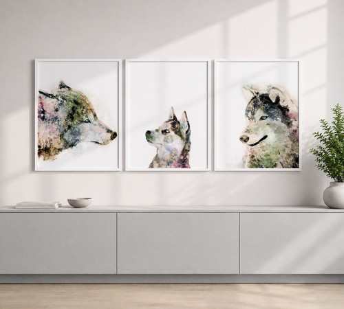 Wolf pack prints - wolf, of