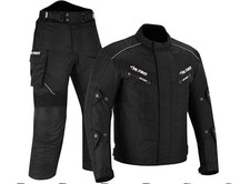 Mens Motorcycle Suit Motorbike Racing Armored Suits Waterproof Jacket Trouser UK