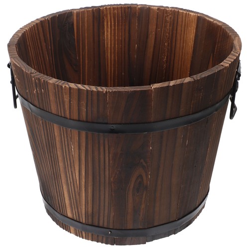 1pc solid wood - wood, bucket